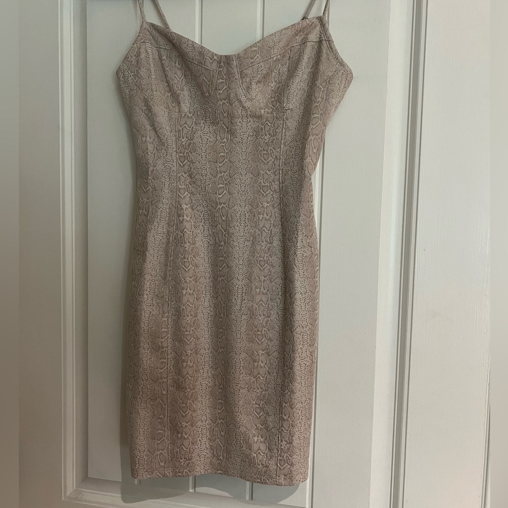 Mini Snakeskin patterned dress